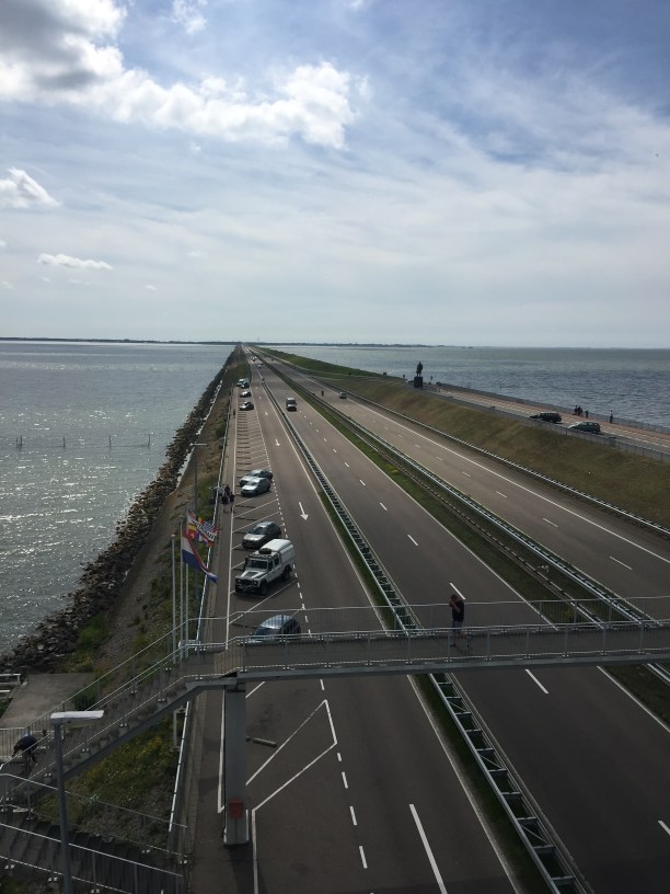 Afsluitdijk- looking back towards Den Oever